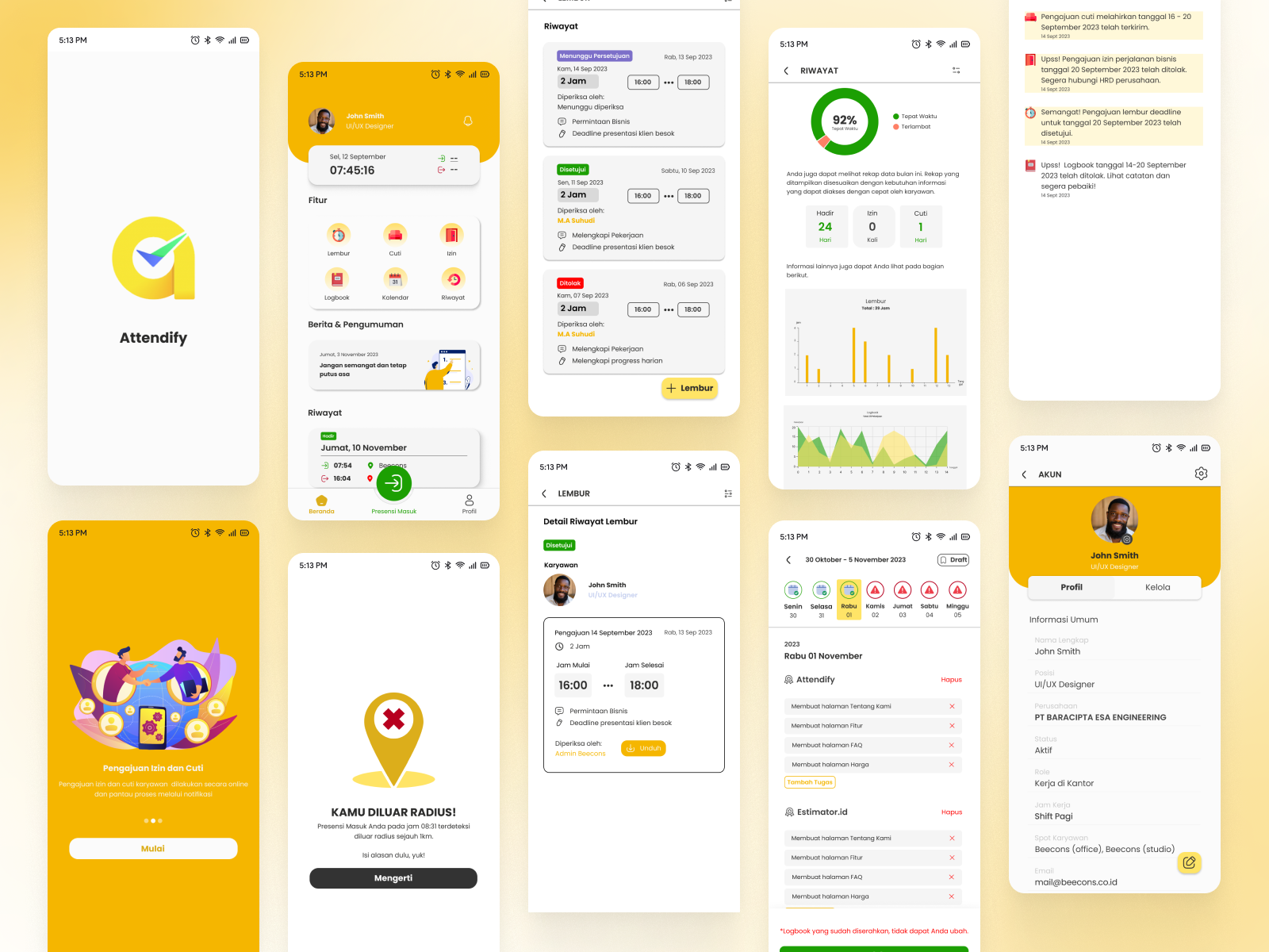 Attendify.id | Real-time Attendance Mobile App with HRIS Features